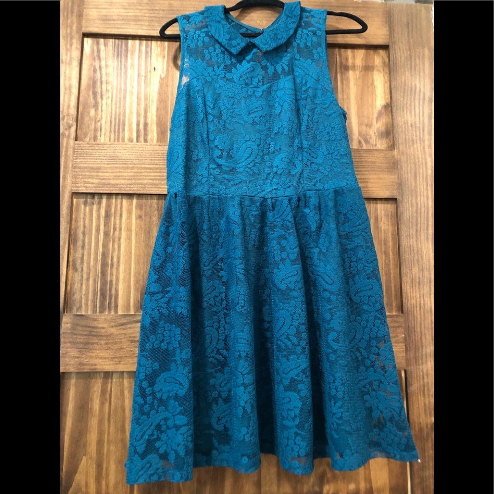 Teal party dress